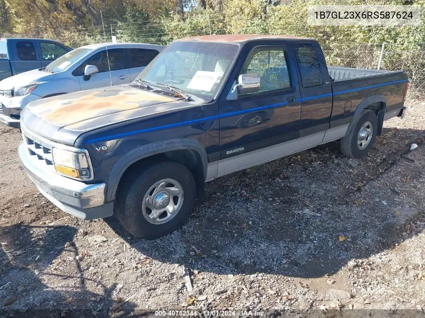 1994 Dodge Dakota VIN: 1B7GL23X6RS587624 Lot: 40752344