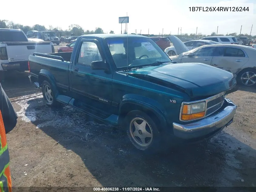 1994 Dodge Dakota VIN: 1B7FL26X4RW126244 Lot: 40806238