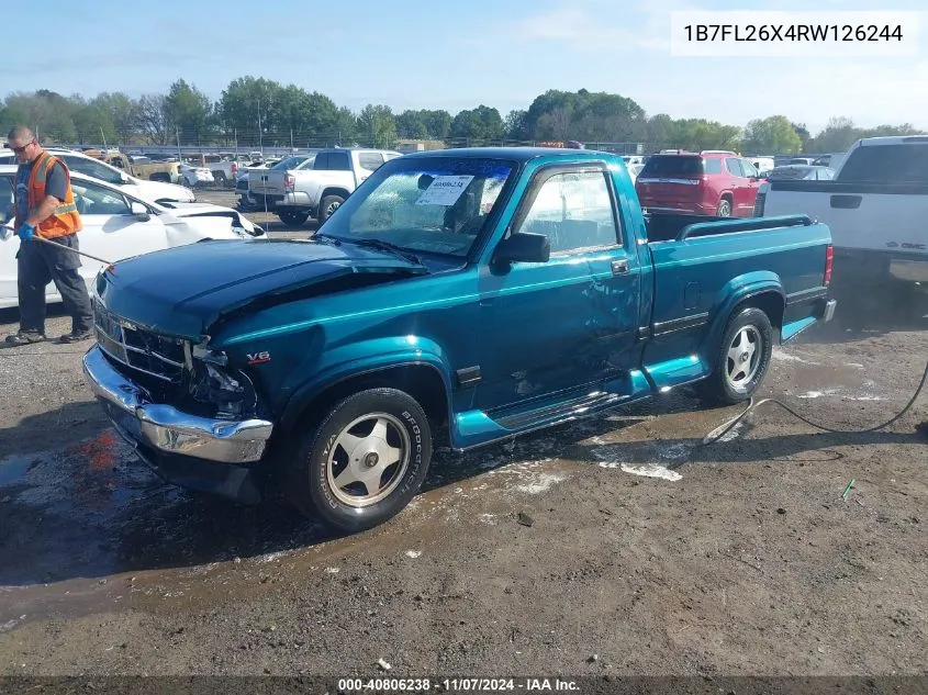 1994 Dodge Dakota VIN: 1B7FL26X4RW126244 Lot: 40806238