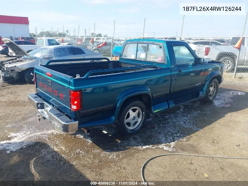 1994 Dodge Dakota VIN: 1B7FL26X4RW126244 Lot: 40806238