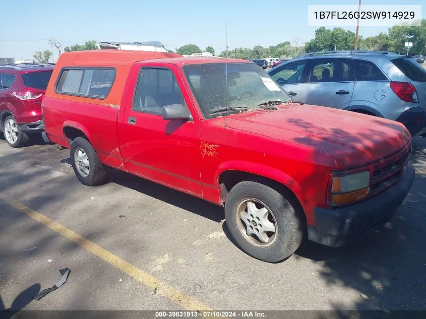 1B7FL26G2SW914929 1995 Dodge Dakota