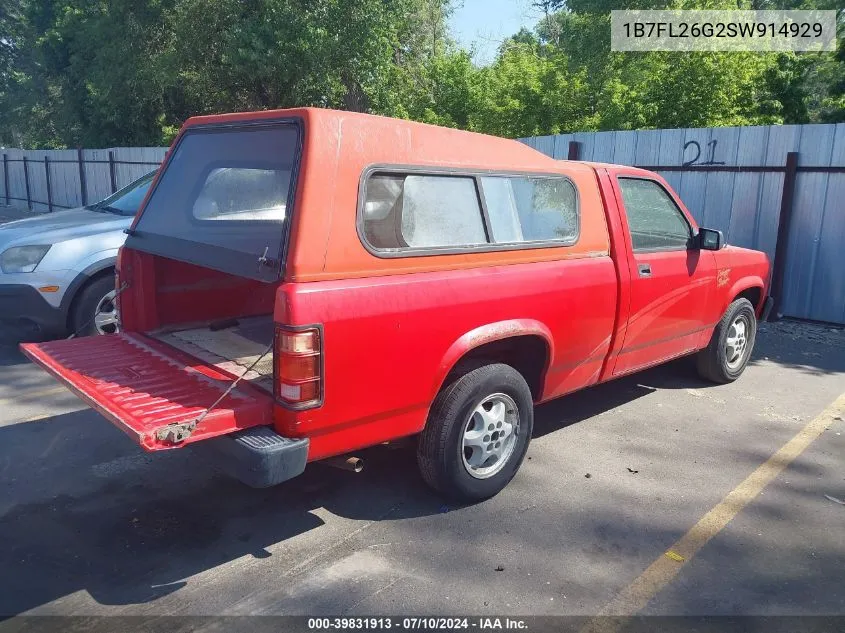 1B7FL26G2SW914929 1995 Dodge Dakota