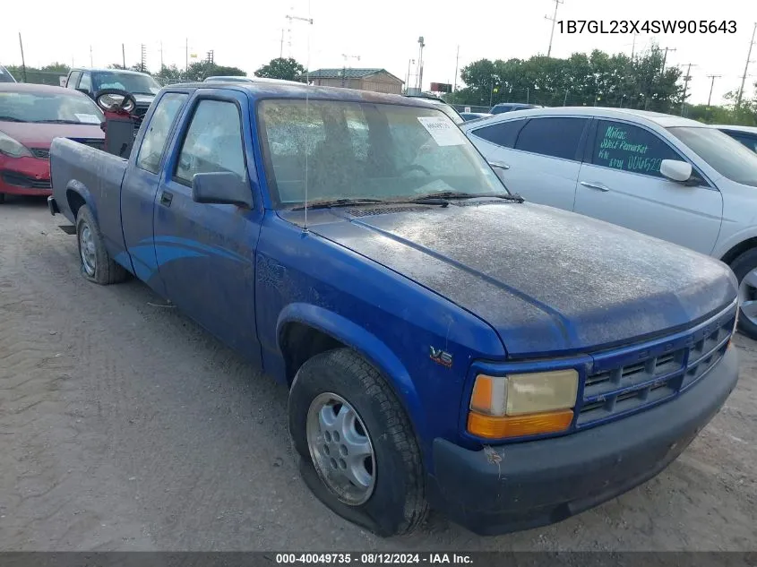 1995 Dodge Dakota VIN: 1B7GL23X4SW905643 Lot: 40049735