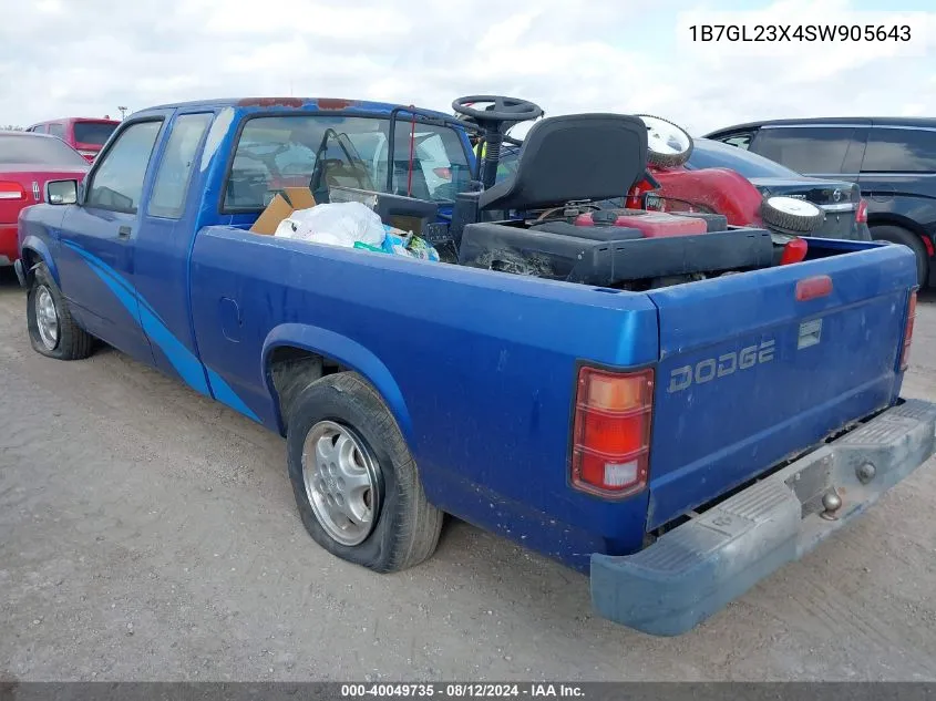 1995 Dodge Dakota VIN: 1B7GL23X4SW905643 Lot: 40049735