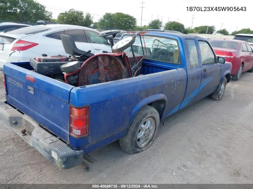 1995 Dodge Dakota VIN: 1B7GL23X4SW905643 Lot: 40049735