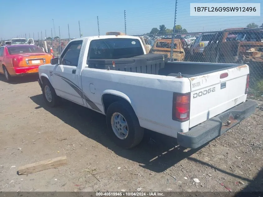 1995 Dodge Dakota VIN: 1B7FL26G9SW912496 Lot: 40519945