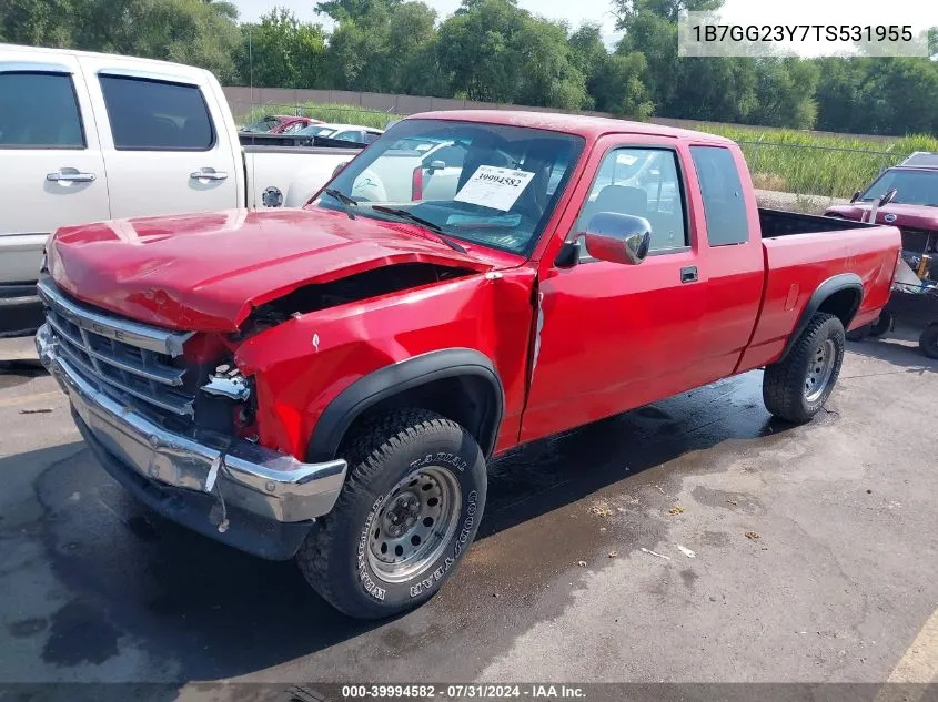 1996 Dodge Dakota VIN: 1B7GG23Y7TS531955 Lot: 39994582