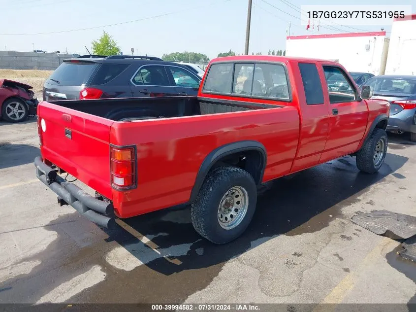 1996 Dodge Dakota VIN: 1B7GG23Y7TS531955 Lot: 39994582