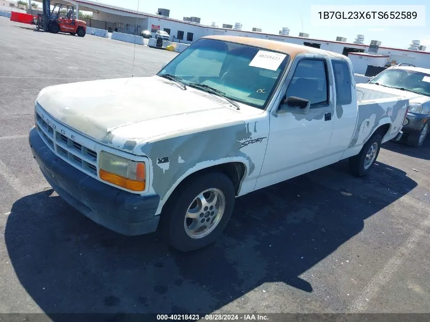 1996 Dodge Dakota VIN: 1B7GL23X6TS652589 Lot: 40218423