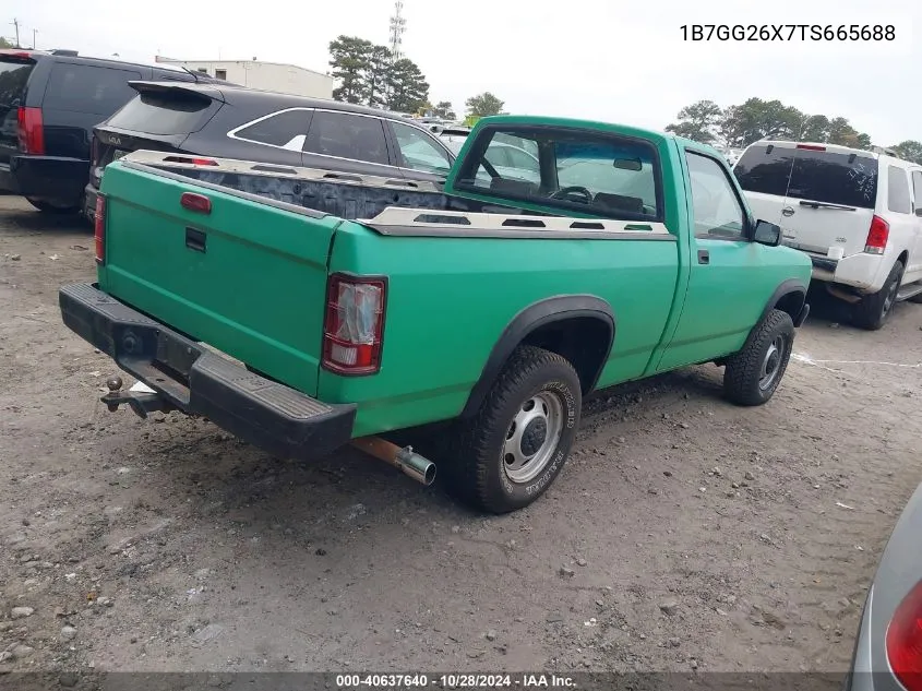 1996 Dodge Dakota VIN: 1B7GG26X7TS665688 Lot: 40637640