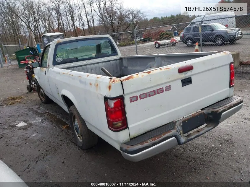 1996 Dodge Dakota VIN: 1B7HL26X5TS574578 Lot: 40816337