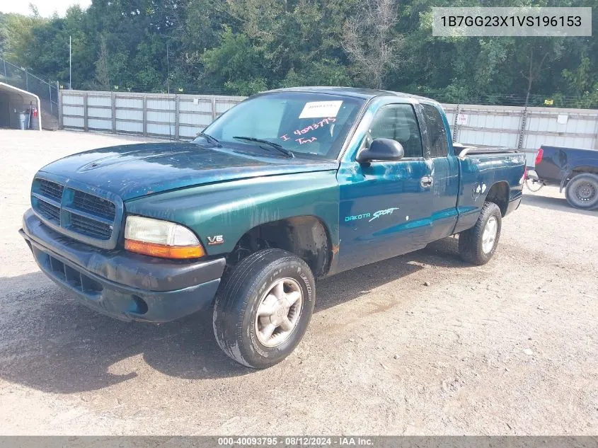 1997 Dodge Dakota Slt/Sport VIN: 1B7GG23X1VS196153 Lot: 40093795