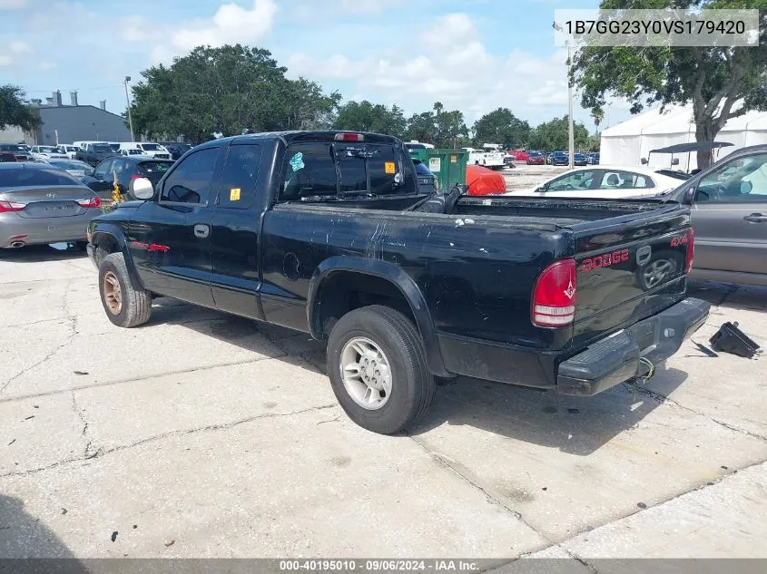 1997 Dodge Dakota Slt/Sport VIN: 1B7GG23Y0VS179420 Lot: 40195010