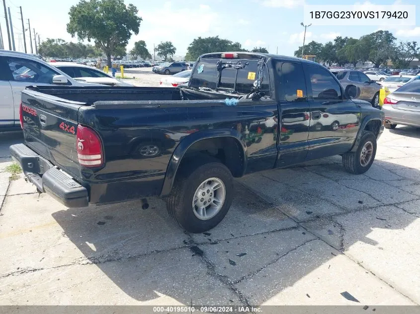 1997 Dodge Dakota Slt/Sport VIN: 1B7GG23Y0VS179420 Lot: 40195010