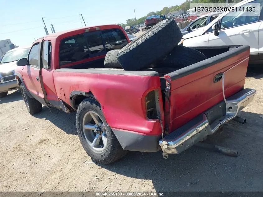 1997 Dodge Dakota VIN: 1B7GG23X0V8141435 Lot: 40255180