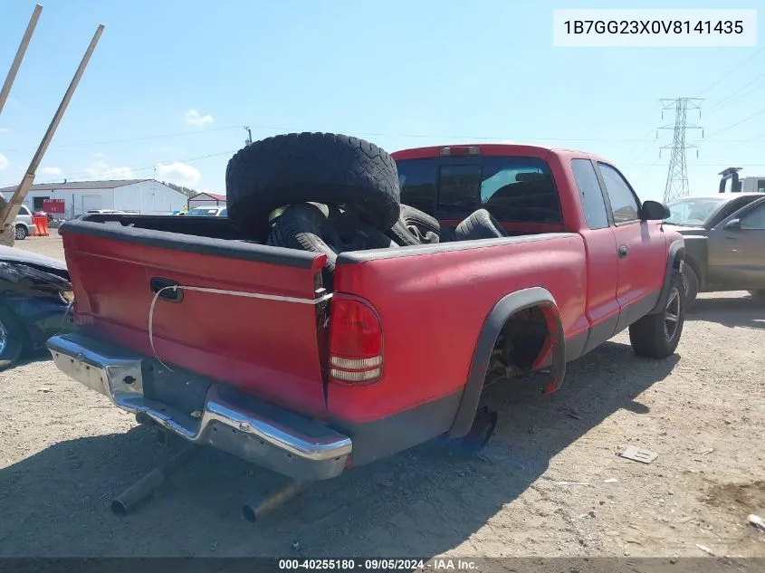 1997 Dodge Dakota VIN: 1B7GG23X0V8141435 Lot: 40255180