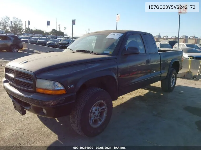 1997 Dodge Dakota VIN: 1B7GG23Y5VS242172 Lot: 40261090