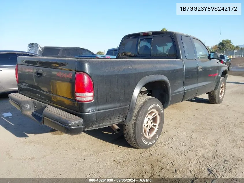 1997 Dodge Dakota VIN: 1B7GG23Y5VS242172 Lot: 40261090