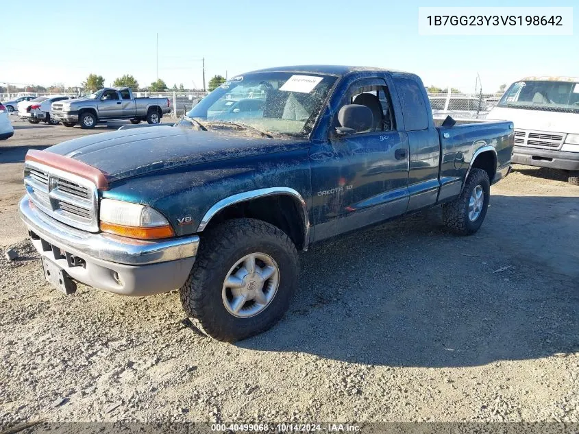 1997 Dodge Dakota Slt/Sport VIN: 1B7GG23Y3VS198642 Lot: 40499068