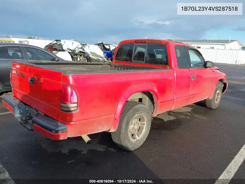 1997 Dodge Dakota Slt/Sport VIN: 1B7GL23Y4VS287518 Lot: 40616094