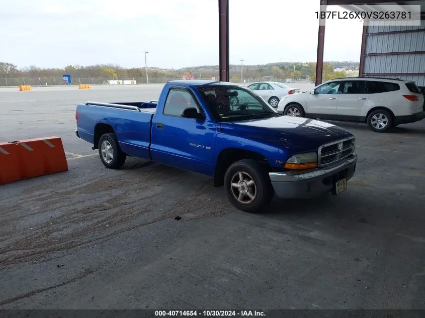 1997 Dodge Dakota Slt/Sport VIN: 1B7FL26X0VS263781 Lot: 40714654