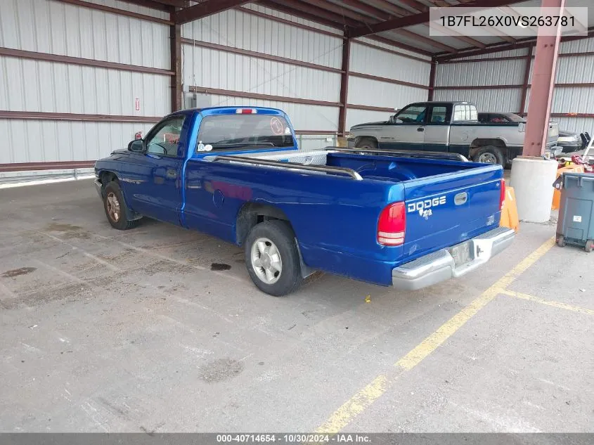 1997 Dodge Dakota Slt/Sport VIN: 1B7FL26X0VS263781 Lot: 40714654