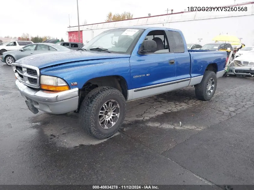 1997 Dodge Dakota Slt/Sport VIN: 1B7GG23YXVS260568 Lot: 40834278