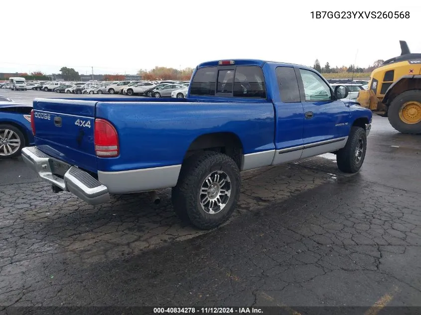 1997 Dodge Dakota Slt/Sport VIN: 1B7GG23YXVS260568 Lot: 40834278