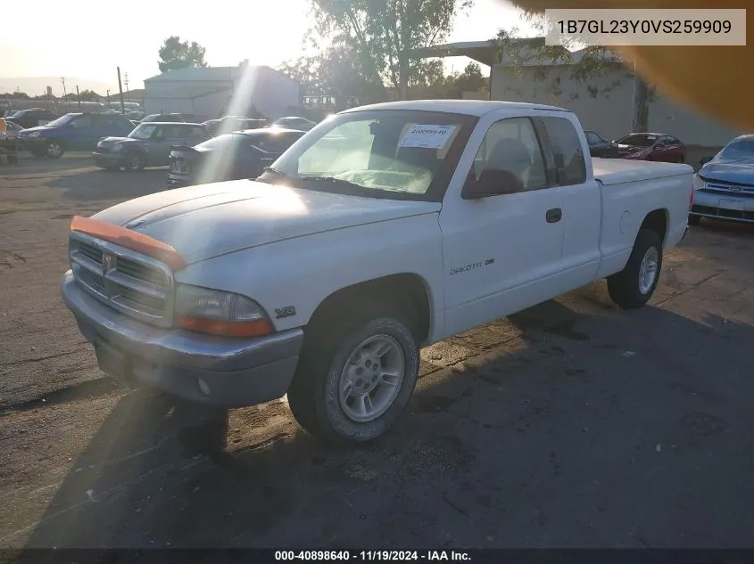 1997 Dodge Dakota Slt/Sport VIN: 1B7GL23Y0VS259909 Lot: 40898640