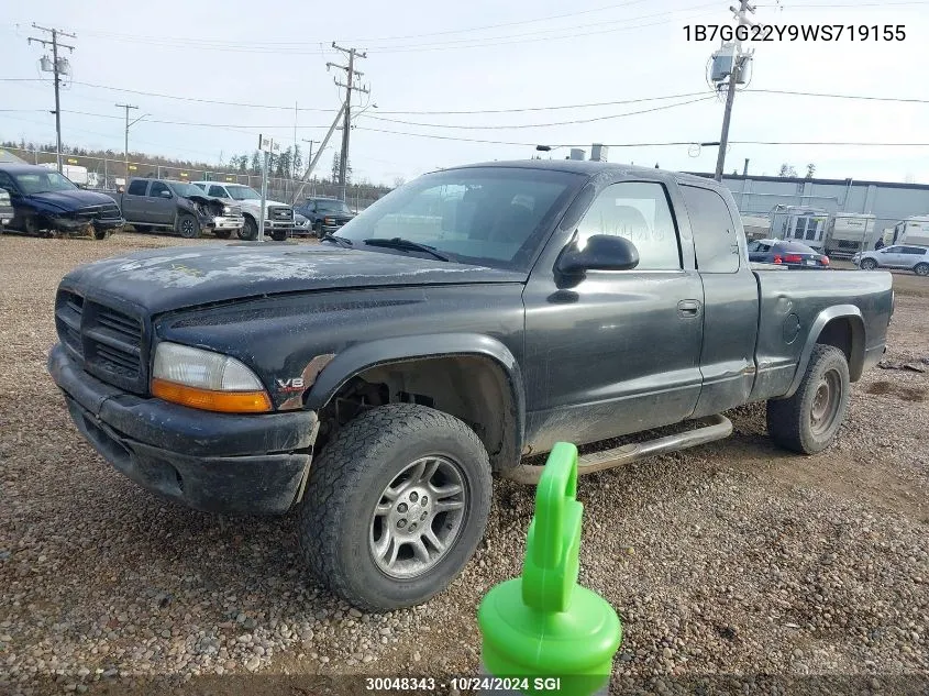 1998 Dodge Dakota VIN: 1B7GG22Y9WS719155 Lot: 30048343