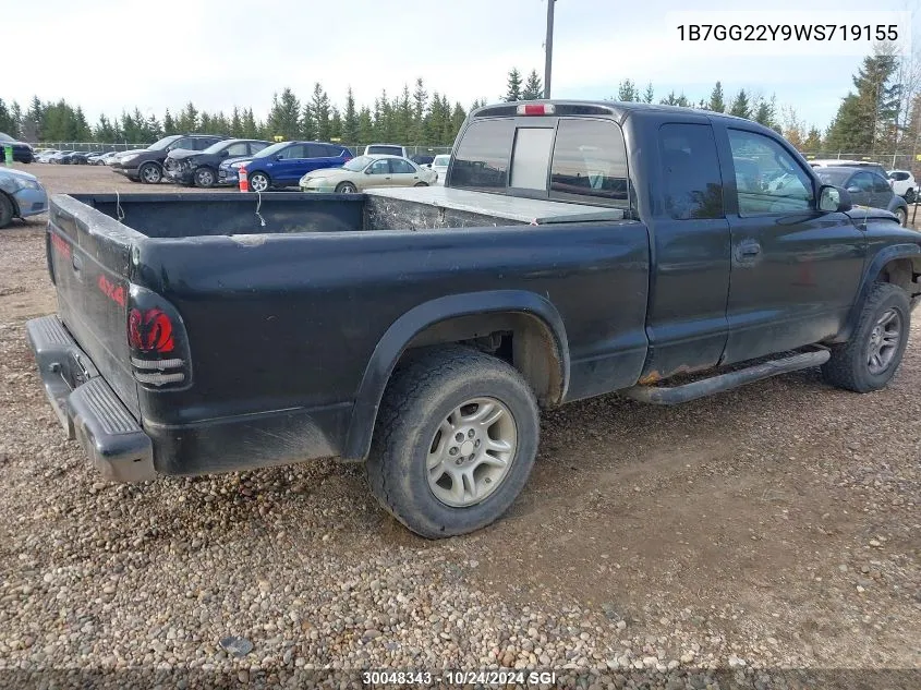 1998 Dodge Dakota VIN: 1B7GG22Y9WS719155 Lot: 30048343