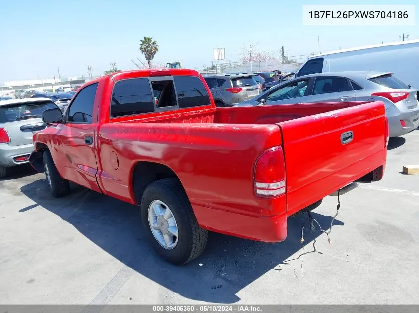 1998 Dodge Dakota Sport VIN: 1B7FL26PXWS704186 Lot: 39405350