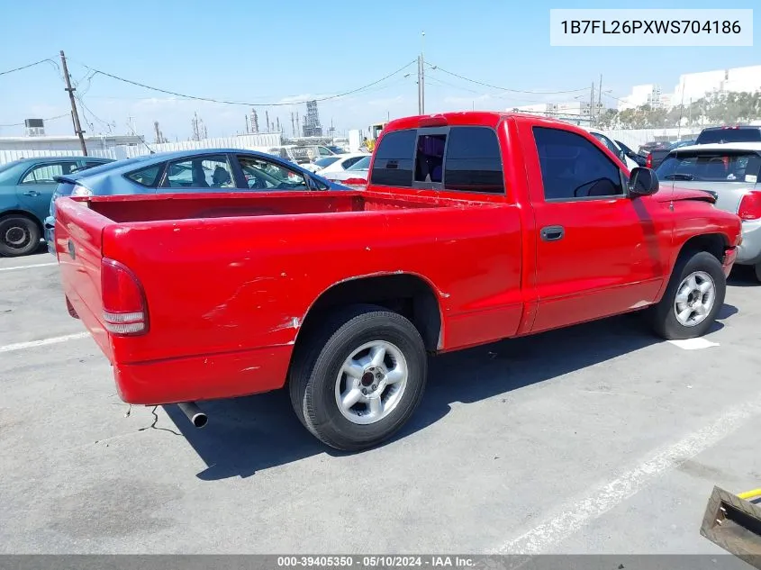 1998 Dodge Dakota Sport VIN: 1B7FL26PXWS704186 Lot: 39405350