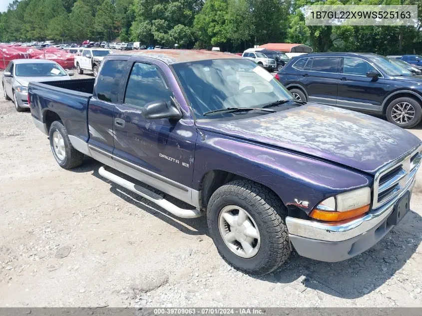 1998 Dodge Dakota Slt/Sport VIN: 1B7GL22X9WS525163 Lot: 39709063