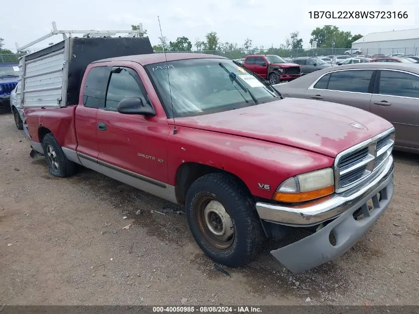 1998 Dodge Dakota Slt/Sport VIN: 1B7GL22X8WS723166 Lot: 40050985