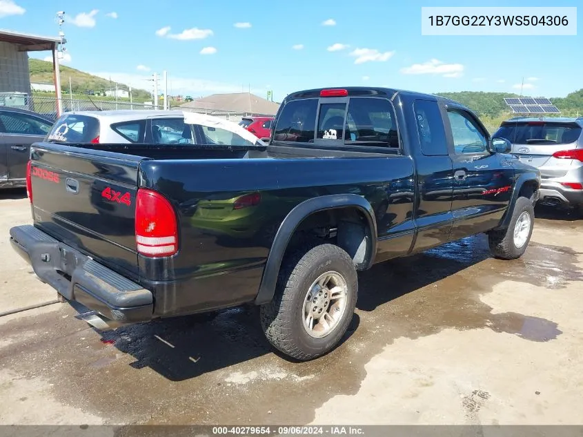 1998 Dodge Dakota Slt/Sport VIN: 1B7GG22Y3WS504306 Lot: 40279654