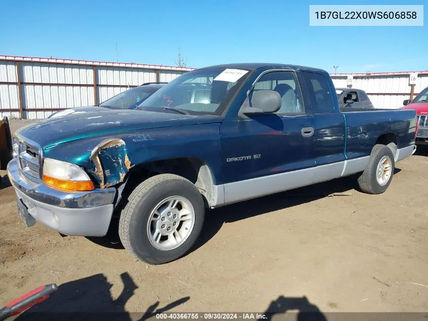 1998 Dodge Dakota Slt/Sport VIN: 1B7GL22X0WS606858 Lot: 40366755