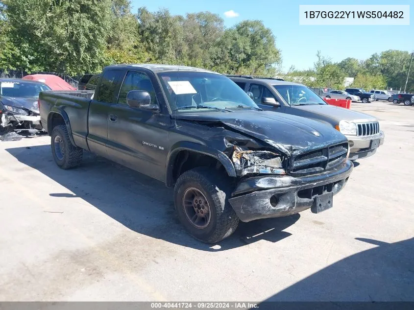 1998 Dodge Dakota VIN: 1B7GG22Y1WS504482 Lot: 40441724