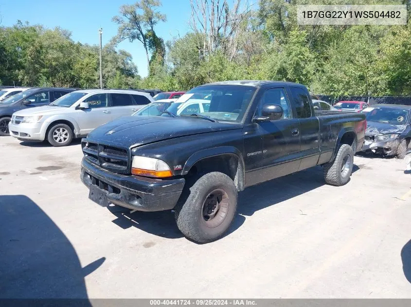 1998 Dodge Dakota VIN: 1B7GG22Y1WS504482 Lot: 40441724