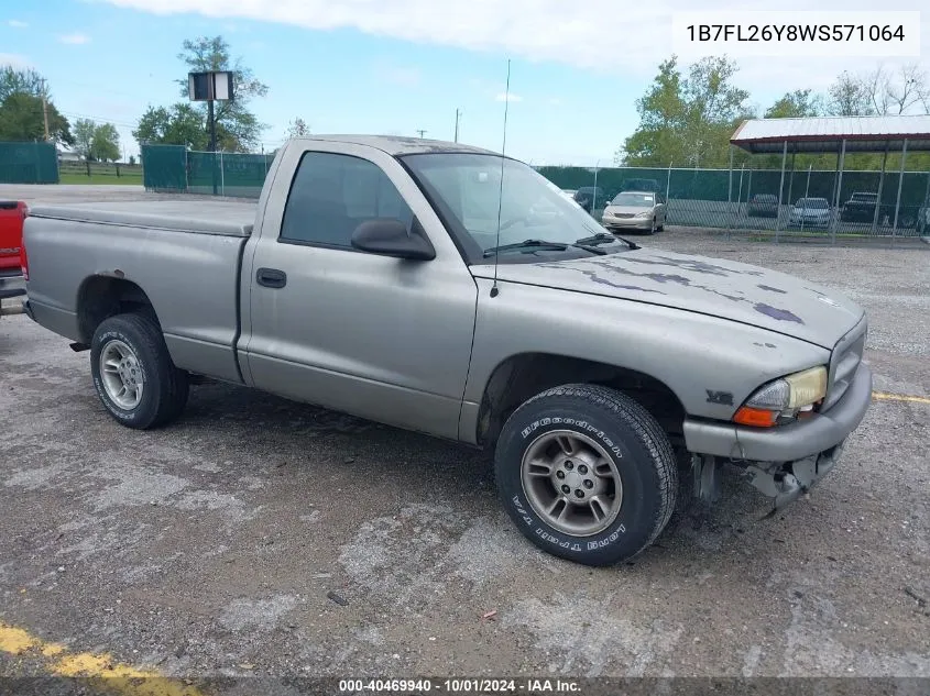 1998 Dodge Dakota Slt/Sport VIN: 1B7FL26Y8WS571064 Lot: 40469940