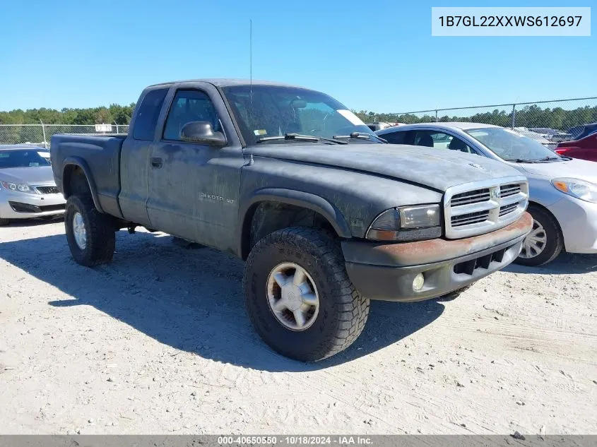 1998 Dodge Dakota Slt/Sport VIN: 1B7GL22XXWS612697 Lot: 40650550