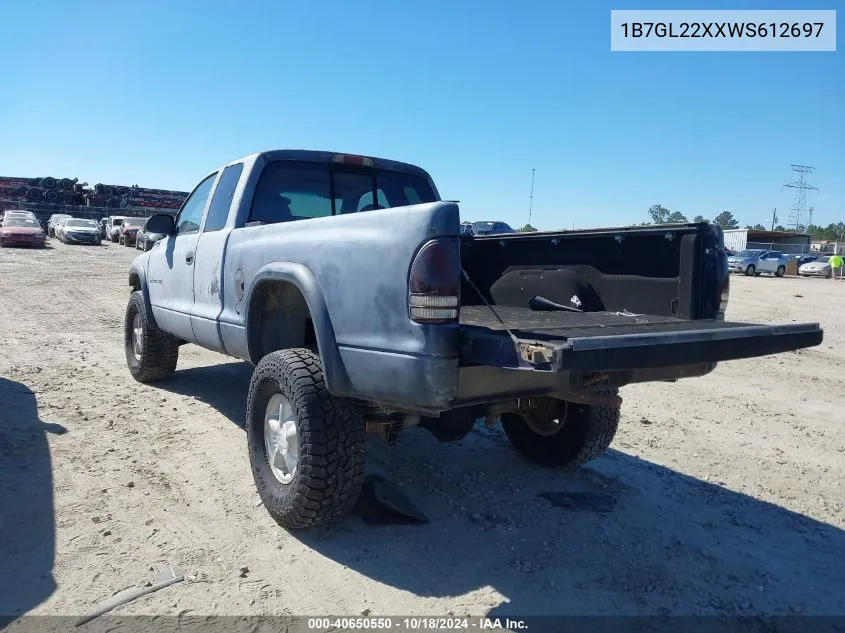 1998 Dodge Dakota Slt/Sport VIN: 1B7GL22XXWS612697 Lot: 40650550