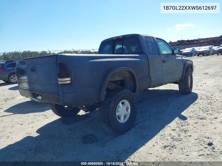 1998 Dodge Dakota Slt/Sport VIN: 1B7GL22XXWS612697 Lot: 40650550