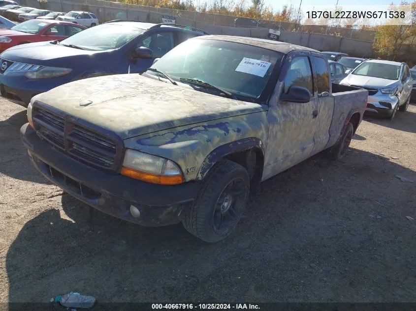 1998 Dodge Dakota Sport VIN: 1B7GL22Z8WS671538 Lot: 40667916