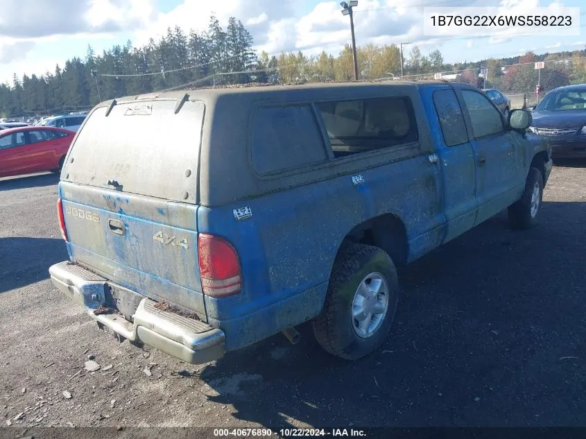 1998 Dodge Dakota Slt/Sport VIN: 1B7GG22X6WS558223 Lot: 40676890