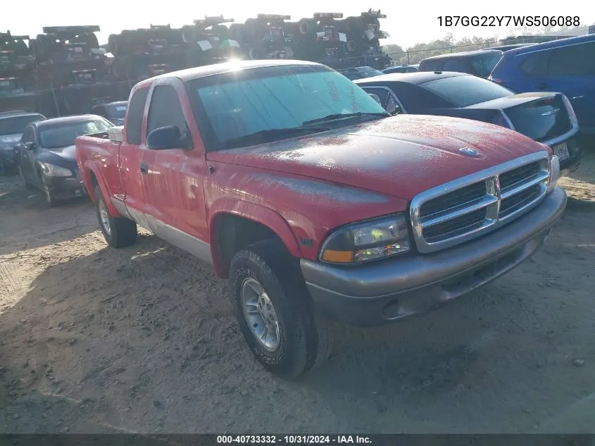 1998 Dodge Dakota Slt/Sport VIN: 1B7GG22Y7WS506088 Lot: 40733332