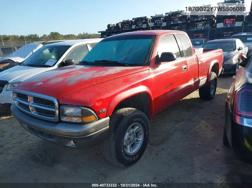 1998 Dodge Dakota Slt/Sport VIN: 1B7GG22Y7WS506088 Lot: 40733332