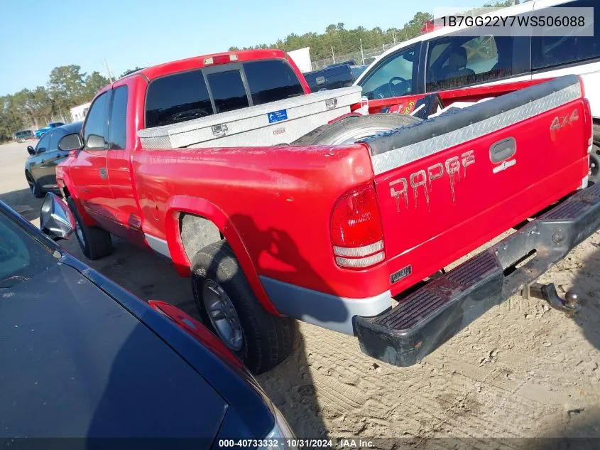 1998 Dodge Dakota Slt/Sport VIN: 1B7GG22Y7WS506088 Lot: 40733332