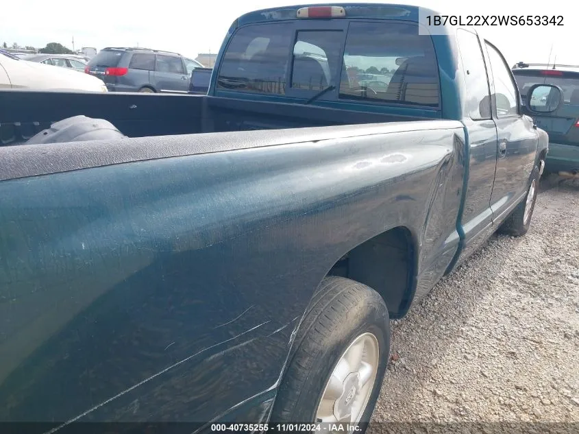 1998 Dodge Dakota Slt/Sport VIN: 1B7GL22X2WS653342 Lot: 40735255