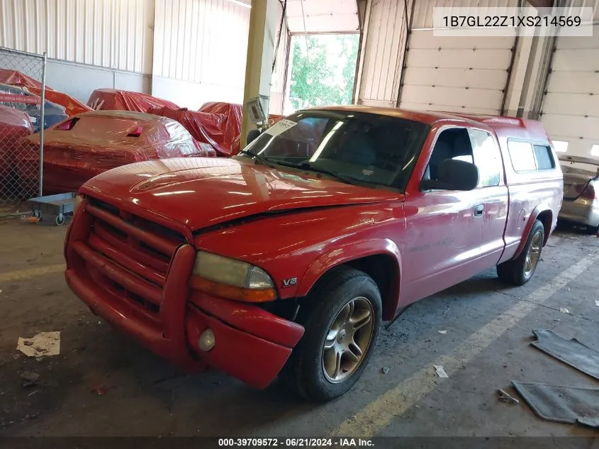 1999 Dodge Dakota VIN: 1B7GL22Z1XS214569 Lot: 39709572